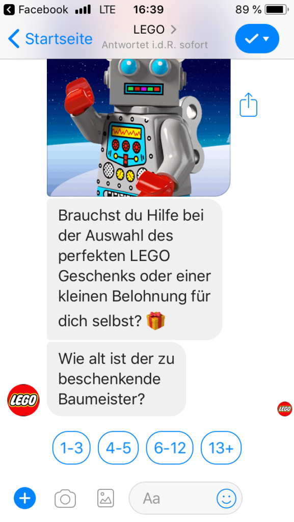 Facebook Messenger Bots: Ein Gespräch mit dem Geschenkeberater von LEGO ...