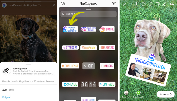 Instagram Local Support Sticker