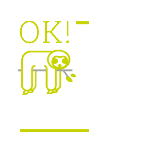 animierte Grafik eines Faultiers mit dem Text: Ok! .... but first coffee