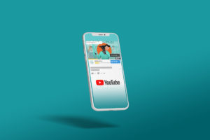 Mockup Smartphone mit einer YouTube Bumper Ad der Kampagne