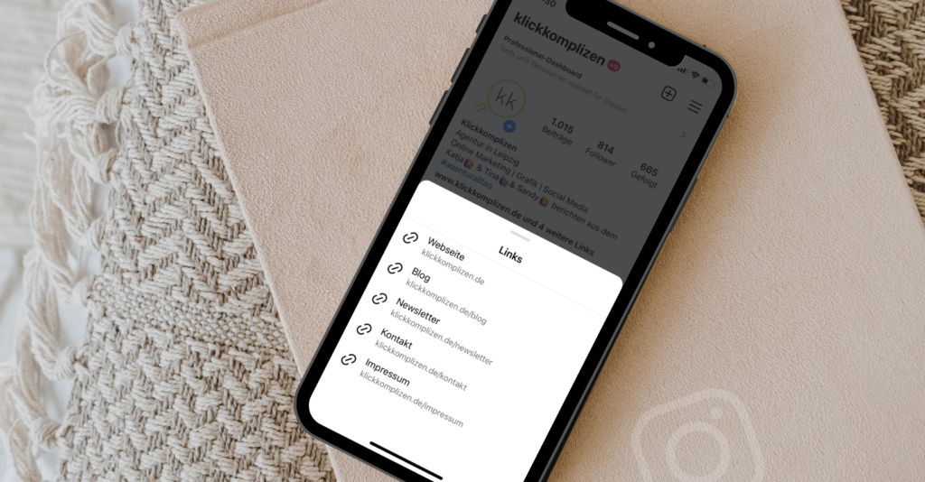 Links im Instagram-Profil - Übersicht