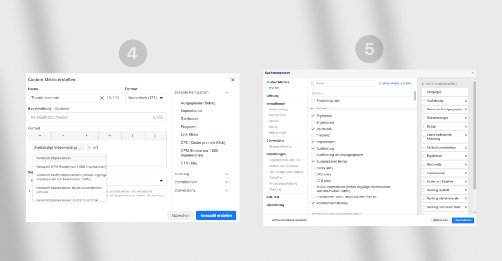 Custom Metrics - definieren