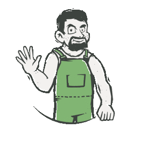 Michael, Kampagne "Bio ohne Plaste", winkend, animiert