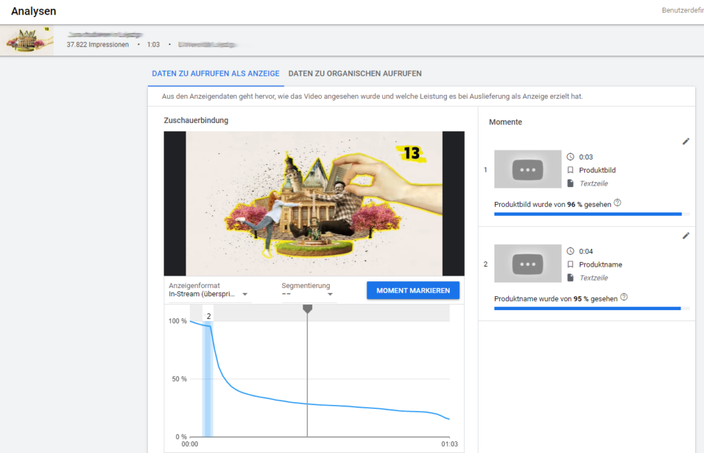 Google Ads Videos Analysen Momente