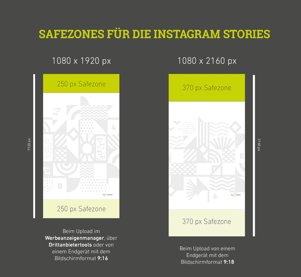 Safezones für die Instagram Stories Klickkomplizen