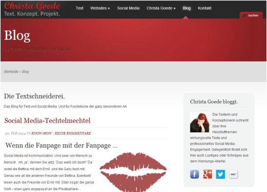 Blog des Monats von Christa Goede