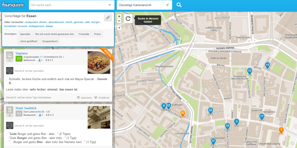 foursquare suche