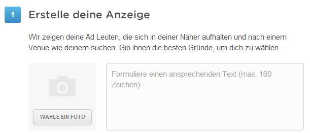 foursquare anzeige erstellen