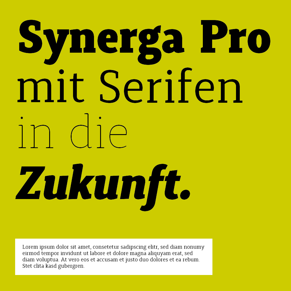 Synerga Pro - Schriftneuheit 2015