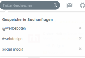 twitter suche auf der startseite